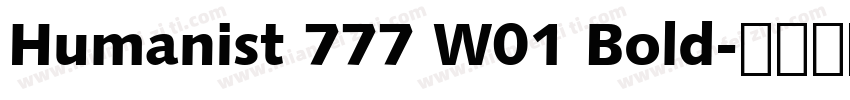 Humanist 777 W01 Bold字体转换